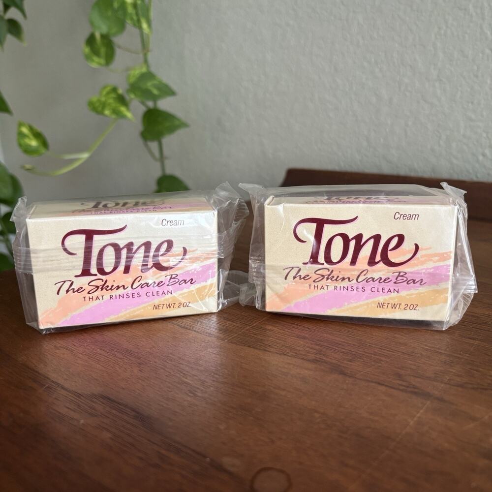 Lot Of 2 Vintage Tone Cream Skin Care Bar Soap Cocoa Butter 2oz. New In Box